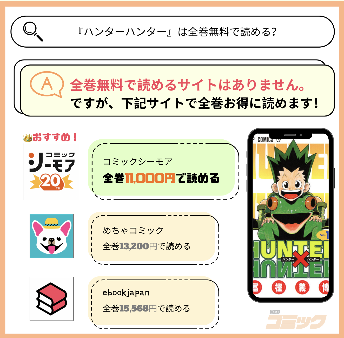 ハンターハンター 全巻無料