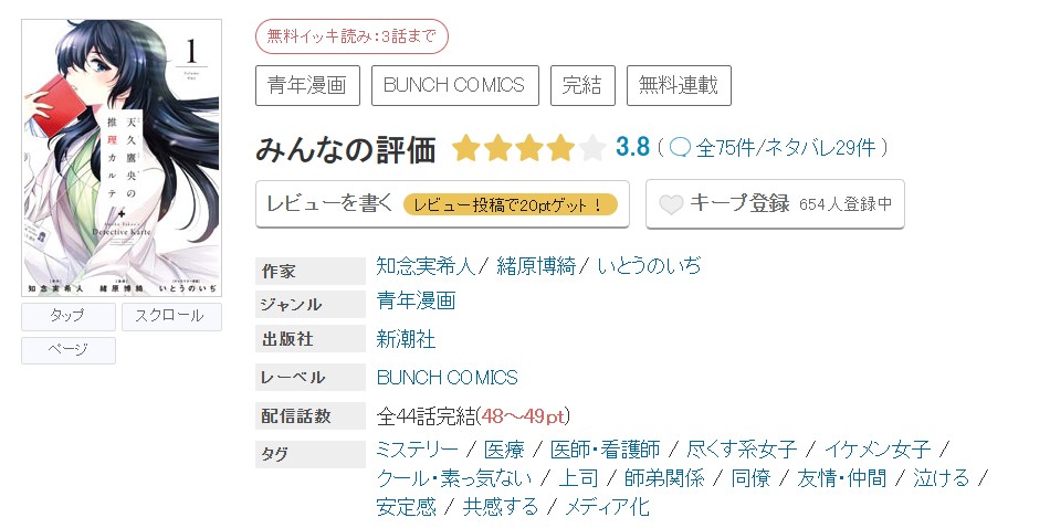 めちゃコミック 天久鷹央の推理カルテ 無料