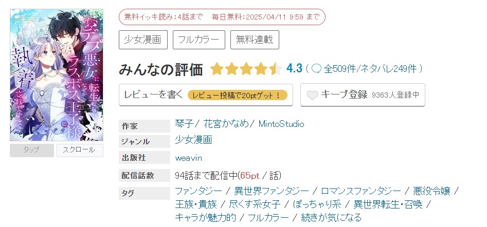めちゃコミック おデブ悪女に転生したら、なぜかラスボス王子様に執着されています 無料