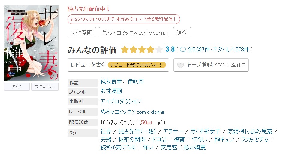 めちゃコミック サレ妻の復讐 無料