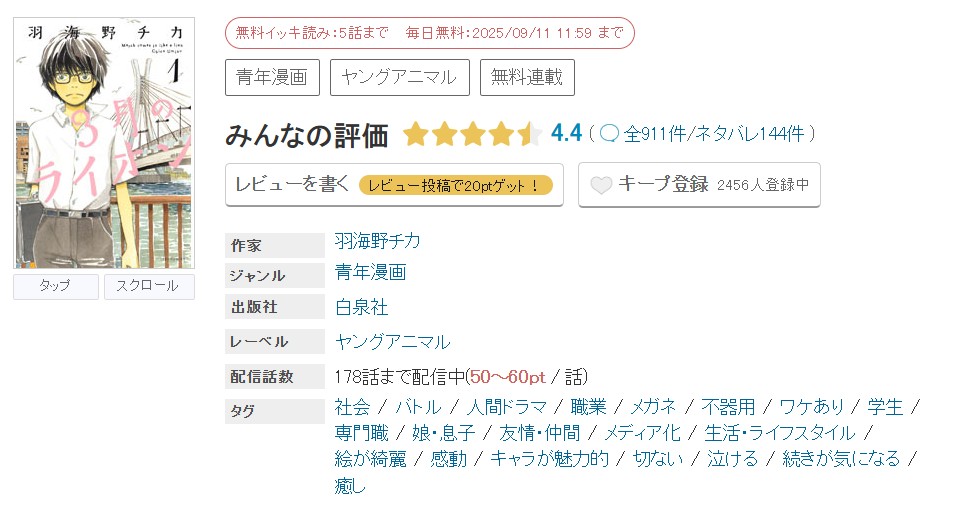 めちゃコミック 3月のライオン 無料