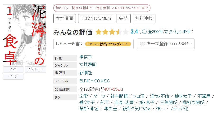 めちゃコミック 泥濘の食卓 無料