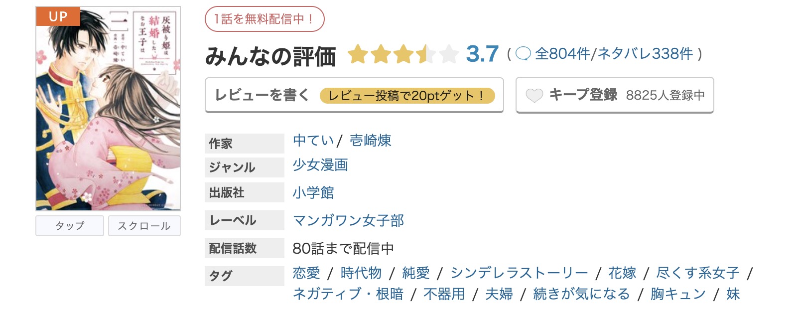 めちゃコミック 灰被り姫は結婚した、なお王子は 無料