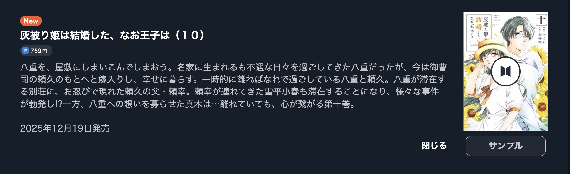 灰被り姫は結婚した、なお王子は