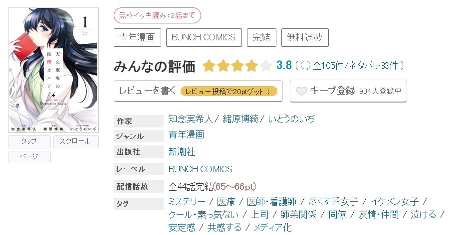 めちゃコミック 天久鷹央の推理カルテ 無料