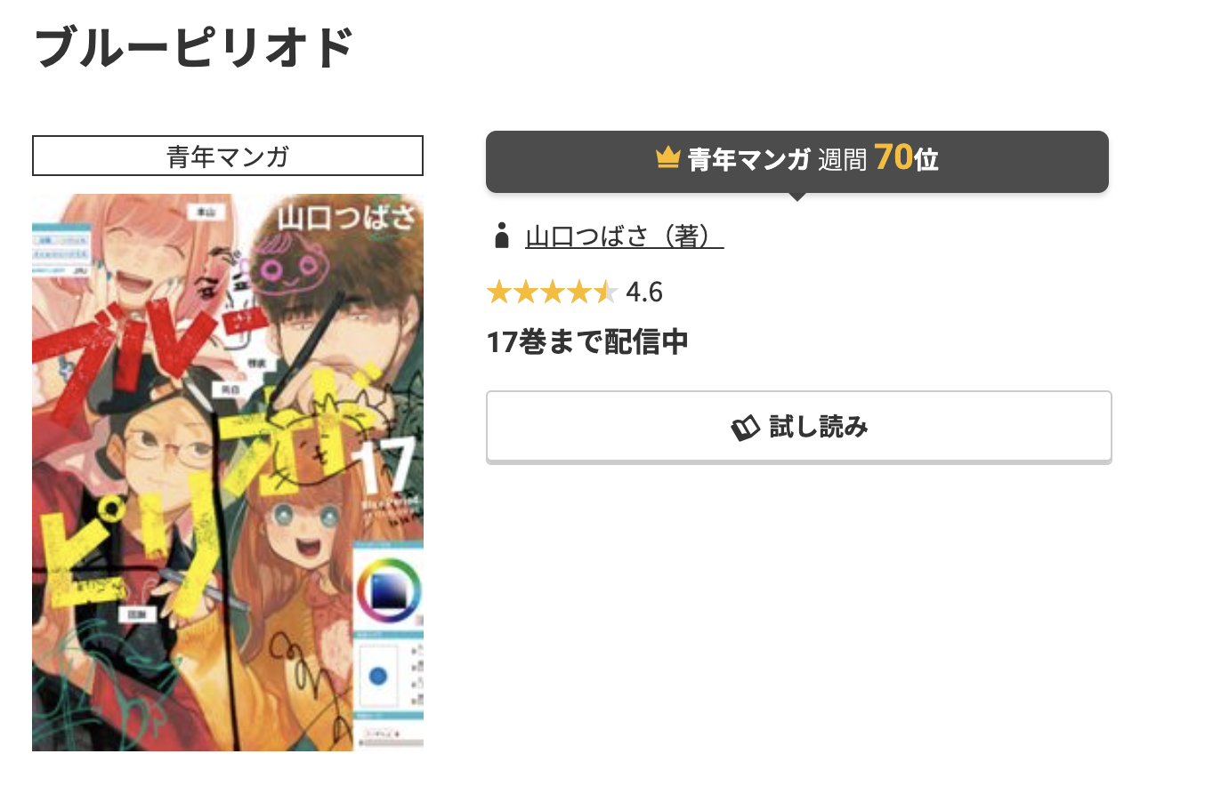 コミック.jp ブルーピリオド 無料
