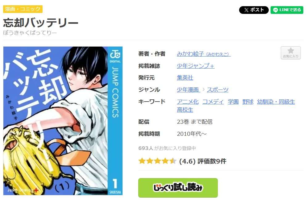 忘却バッテリー 全巻 まんが王国