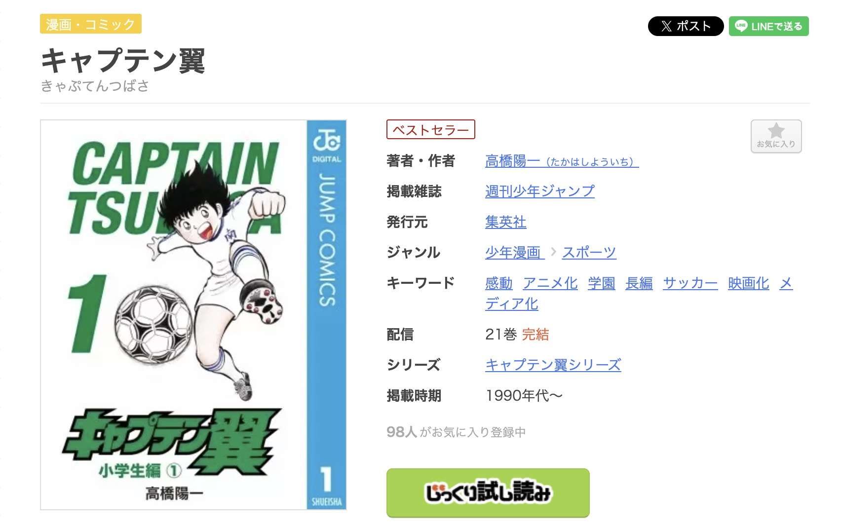 キャプテン翼 全巻 まんが王国