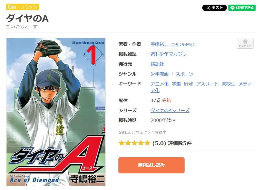 ダイヤのA 全巻 まんが王国