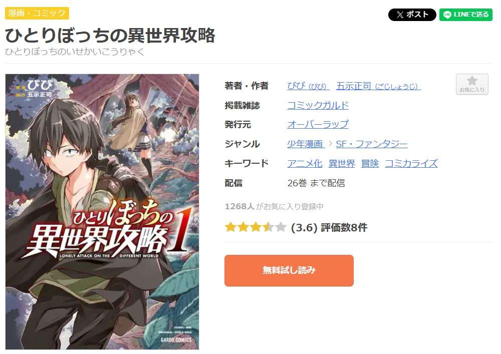 ひとりぼっちの異世界攻略 全巻 まんが王国