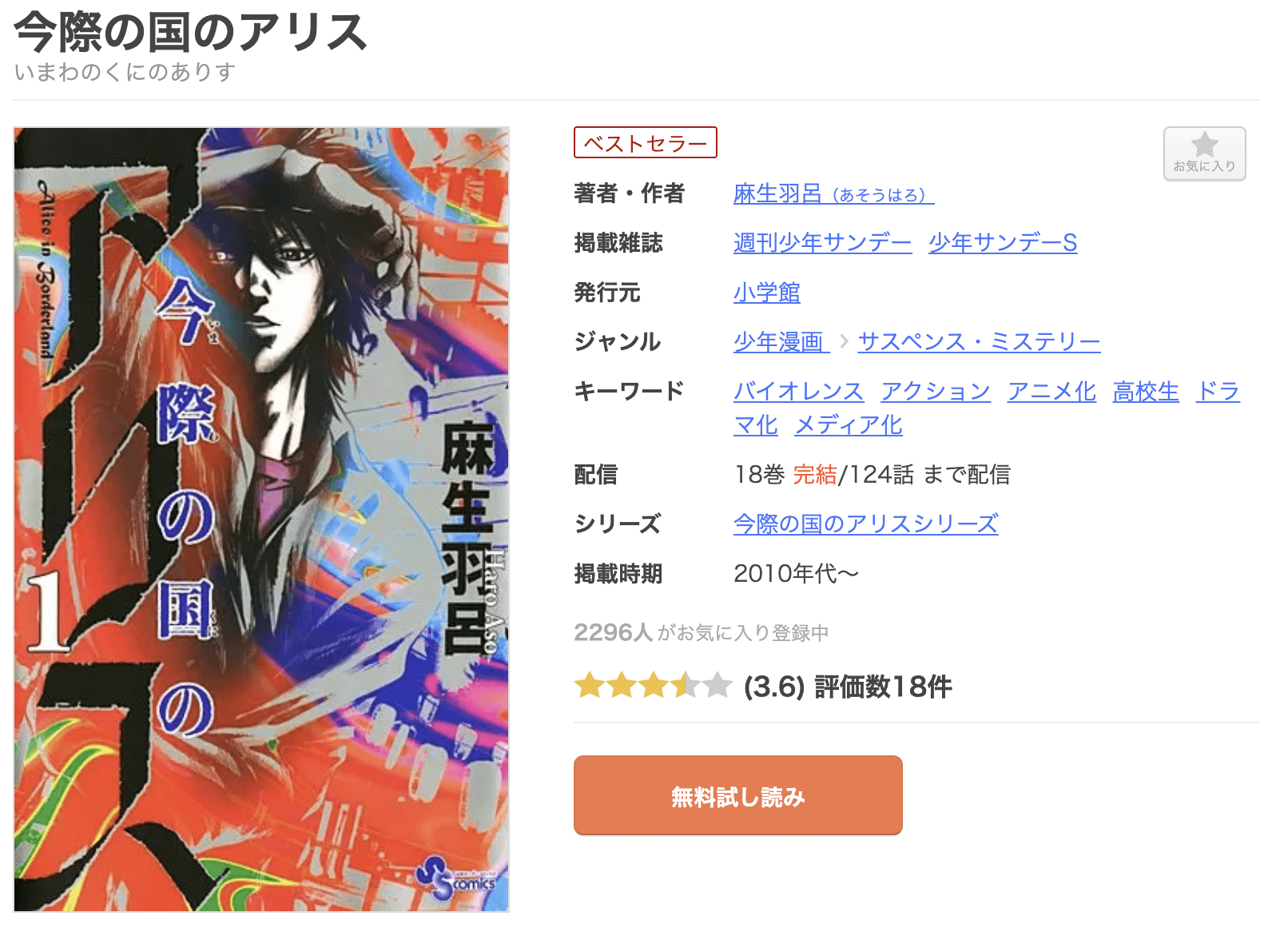 今際の国のアリス 全巻 まんが王国