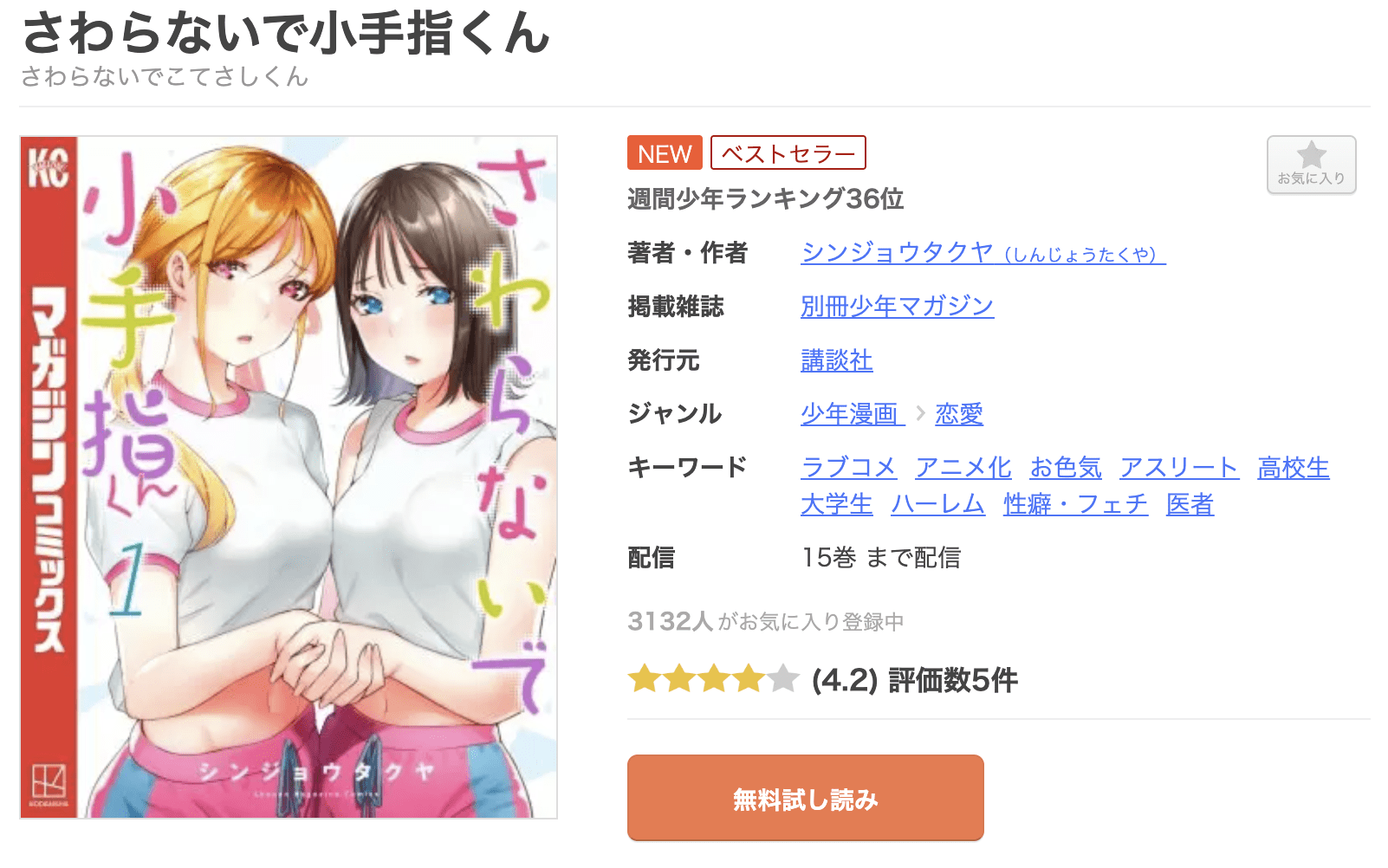 さわらないで小手指くん 全巻 まんが王国