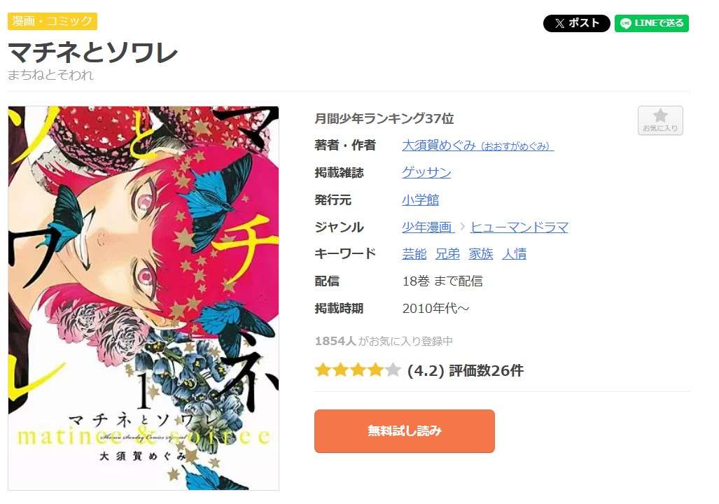 マチネとソワレ 全巻 まんが王国