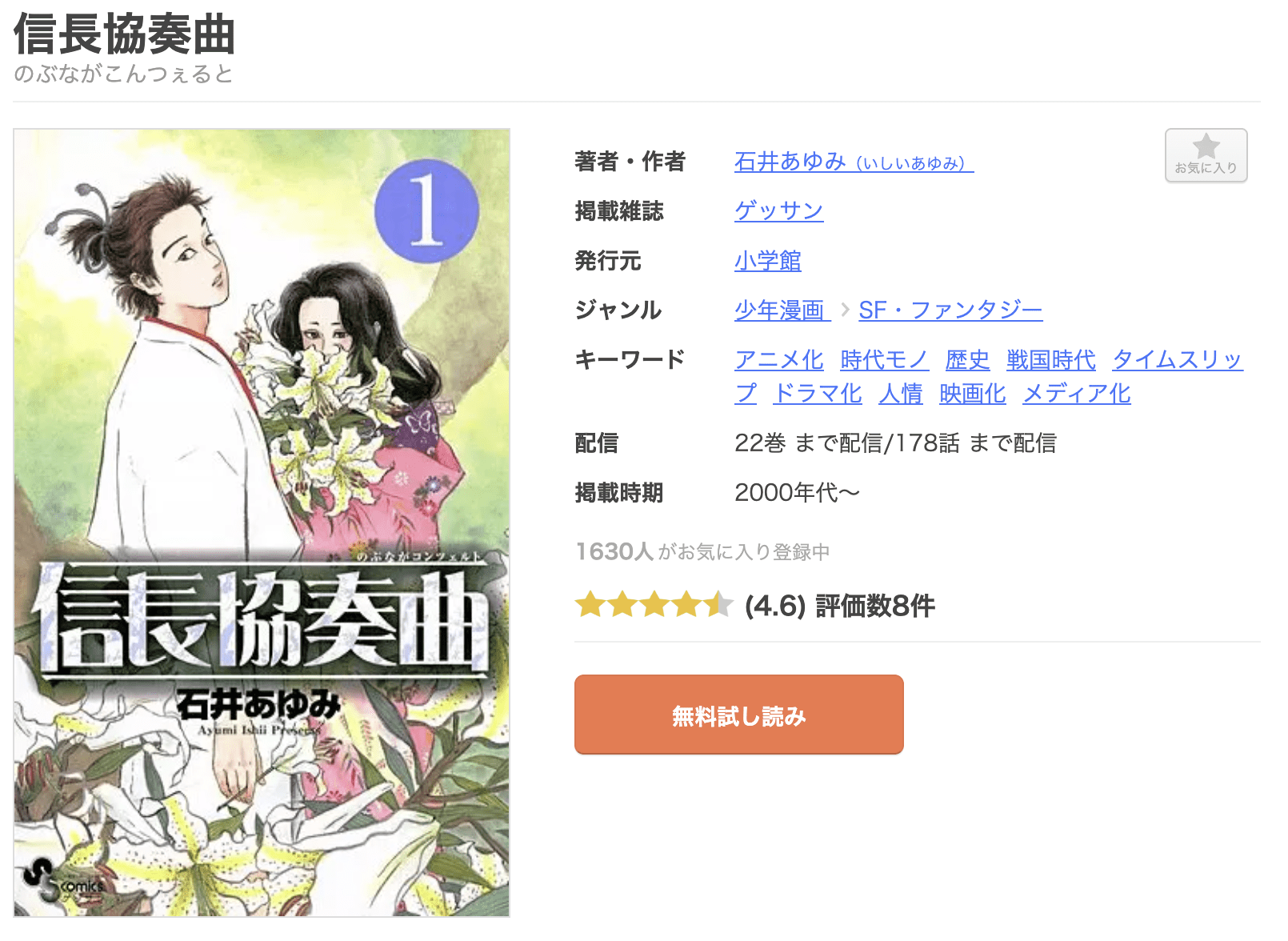 信長協奏曲 全巻 まんが王国